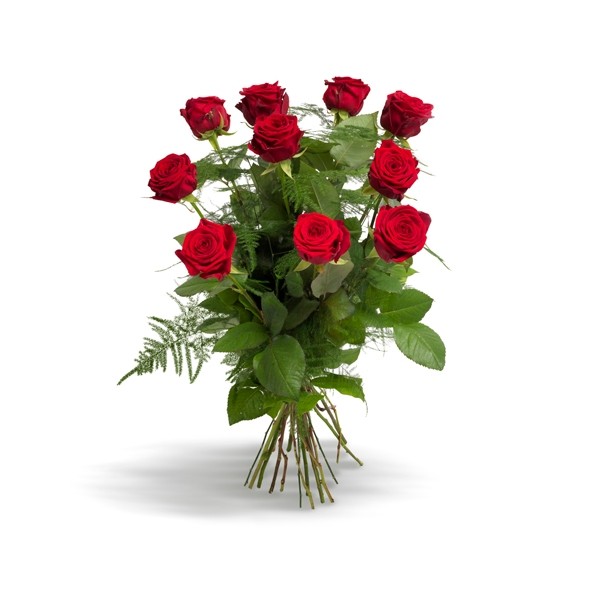 10 roses rouges | Fleurs Flora