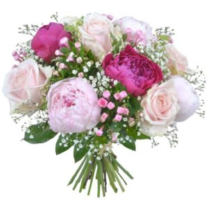Pivoine et gypsophile à partir de