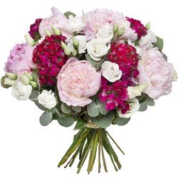 Pivoine et lisianthus à partir de